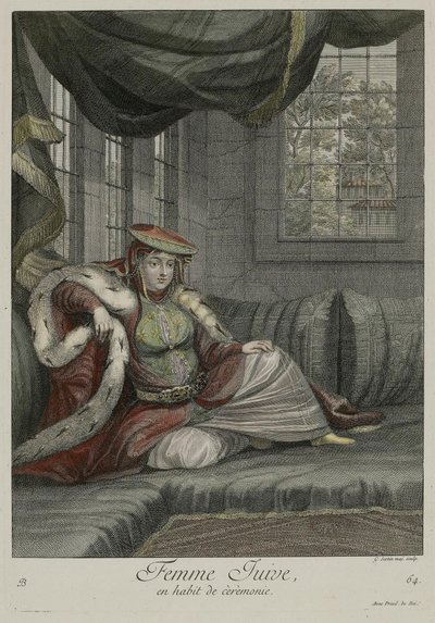 Donna ebrea in abito cerimoniale da Gerard Jean Baptiste Scotin